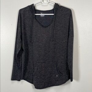 Women's Black Striped Hoodie